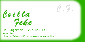 csilla feke business card